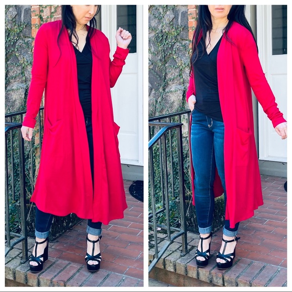 Fabulous open longline slouchy pockets cardigan - Picture 2 of 12